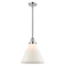 Cone Mini Pendant shown in the Polished Chrome finish with a Matte White shade