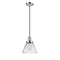 Cone Mini Pendant shown in the Polished Chrome finish with a Clear shade