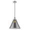 Cone Mini Pendant shown in the Polished Chrome finish with a Plated Smoke shade