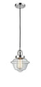 Innovations Lighting Small Oxford 1-100 watt 8 inch Polished Chrome Mini Pendant with Clear glass 201CPCG532