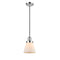 Cone Mini Pendant shown in the Polished Chrome finish with a Matte White shade