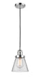 Innovations Lighting Small Cone 1-100 watt 6 inch Polished Chrome Mini Pendant with Clear glass 201CPCG62