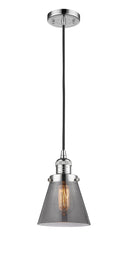 Innovations Lighting Small Cone 1-100 watt 6 inch Polished Chrome Mini Pendant with Smoked glass 201CPCG63