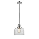 Bell Mini Pendant shown in the Polished Chrome finish with a Clear shade