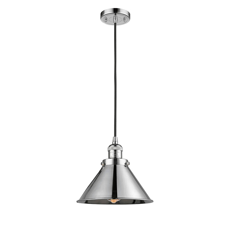 Briarcliff Mini Pendant shown in the Polished Chrome finish with a Polished Chrome shade