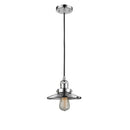 Railroad Mini Pendant shown in the Polished Chrome finish with a Polished Chrome shade