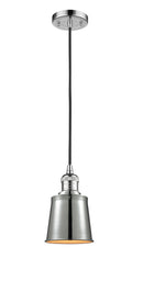 Innovations Lighting Addison 1-100 watt 5 inch Polished Chrome Mini Pendant with Polished Chrome Addison shades  201CPCM9PC