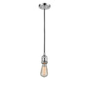 Bare Bulb Mini Pendant shown in the Polished Chrome finish