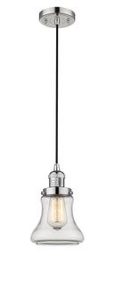 Innovations Lighting Bellmont 1-100 watt 6.5 inch Polished Nickel Mini Pendant with Clear glass 201CPNG192