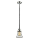 Bellmont Mini Pendant shown in the Polished Nickel finish with a Seedy shade