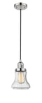 Innovations Lighting Bellmont 1-100 watt 6.5 inch Polished Nickel Mini Pendant with Seedy glass 201CPNG194