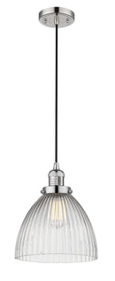 Innovations Lighting Seneca Falls 1-100 watt 9.5 inch Polished Nickel Pendant with Clear glass 201CPNG222