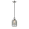 Stanton Mini Pendant shown in the Polished Nickel finish with a Clear Wire Mesh shade