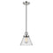 Cone Mini Pendant shown in the Polished Nickel finish with a Seedy shade