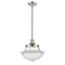 Oxford Mini Pendant shown in the Polished Nickel finish with a Clear shade