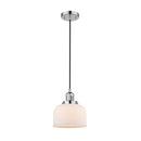 Bell Mini Pendant shown in the Polished Nickel finish with a Matte White shade