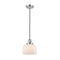 Bell Mini Pendant shown in the Polished Nickel finish with a Matte White shade