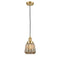 Chatham Mini Pendant shown in the Satin Gold finish with a Mercury shade