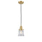 Canton Mini Pendant shown in the Satin Gold finish with a Clear shade