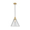 Cone Mini Pendant shown in the Satin Gold finish with a Clear shade