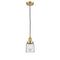 Bell Mini Pendant shown in the Satin Gold finish with a Clear shade