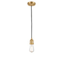 Bare Bulb Mini Pendant shown in the Satin Gold finish