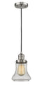 Innovations Lighting Bellmont 1-100 watt 6.5 inch Brushed Satin Nickel Mini Pendant with Seedy glass 201CSNG194