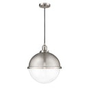 Hampden Pendant shown in the Brushed Satin Nickel finish with a Clear shade