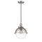 Hampden Mini Pendant shown in the Brushed Satin Nickel finish with a Clear shade