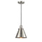 Appalachian Mini Pendant shown in the Brushed Satin Nickel finish with a Brushed Satin Nickel shade