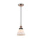 Cone Mini Pendant shown in the Antique Copper finish with a Matte White shade