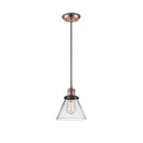 Cone Mini Pendant shown in the Antique Copper finish with a Clear shade