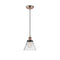 Cone Mini Pendant shown in the Antique Copper finish with a Clear shade