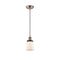 Bell Mini Pendant shown in the Antique Copper finish with a Matte White shade