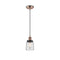 Bell Mini Pendant shown in the Antique Copper finish with a Clear shade