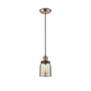 Bell Mini Pendant shown in the Antique Copper finish with a Silver Plated Mercury shade