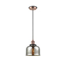 Bell Mini Pendant shown in the Antique Copper finish with a Silver Plated Mercury shade