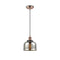 Bell Mini Pendant shown in the Antique Copper finish with a Silver Plated Mercury shade