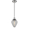 Geneseo Mini Pendant shown in the Polished Nickel finish with a Clear Crackled shade