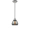 Fulton Mini Pendant shown in the Polished Nickel finish with a Plated Smoke shade