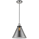 Cone Mini Pendant shown in the Polished Nickel finish with a Plated Smoke shade