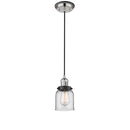 Bell Mini Pendant shown in the Polished Nickel finish with a Clear shade