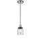 Bell Mini Pendant shown in the Polished Nickel finish with a Clear shade