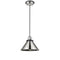 Briarcliff Mini Pendant shown in the Polished Nickel finish with a Polished Nickel shade