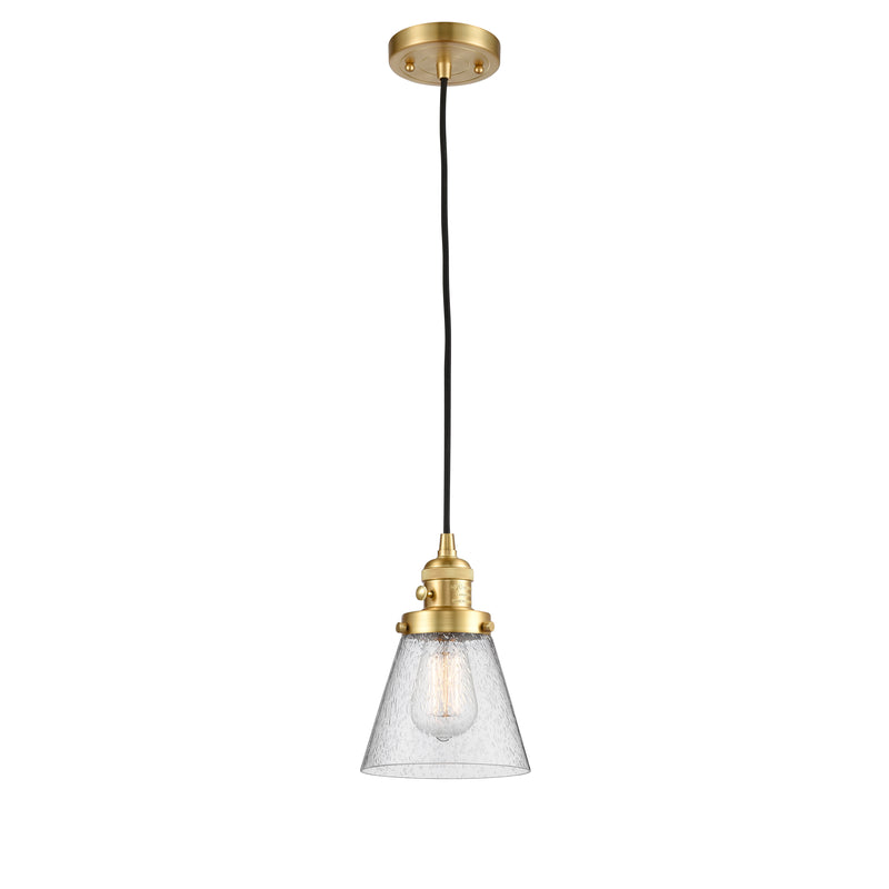 Innovations Lighting Cone 1 Light 6" Mini Pendant with Switch 201CSW-SG-G64