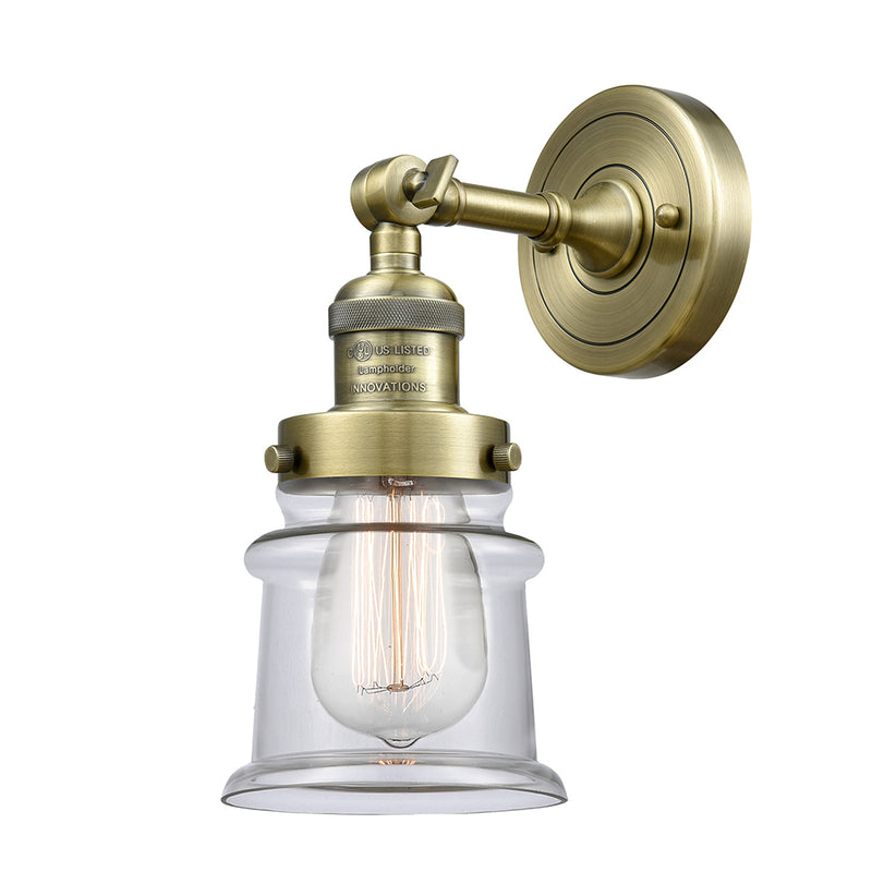 Innovations Lighting Small Canton 1 Light Semi-Flush Mount Part Of The Franklin Restoration Collection 201F-AB-G182S