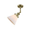 Innovations Lighting Large Cone 1 Light Semi-Flush Mount Part Of The Franklin Restoration Collection 201F-AB-G41