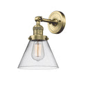 Innovations Lighting Large Cone 1 Light Semi-Flush Mount Part Of The Franklin Restoration Collection 201F-AB-G42