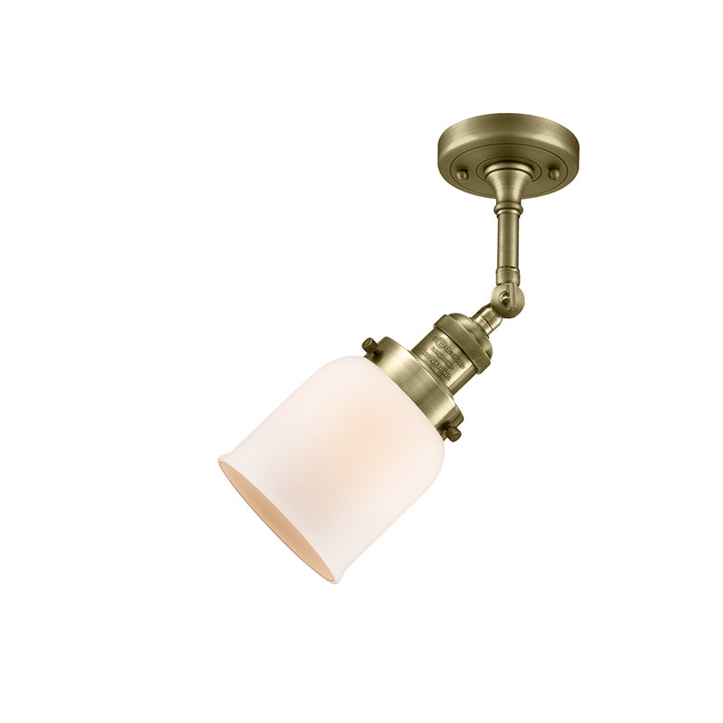 Innovations Lighting Small Bell 1 Light Semi-Flush Mount Part Of The Franklin Restoration Collection 201F-AB-G51-LED