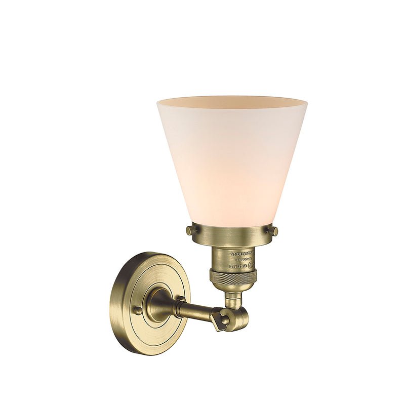 Innovations Lighting Small Cone 1 Light Semi-Flush Mount Part Of The Franklin Restoration Collection 201F-AB-G61-LED